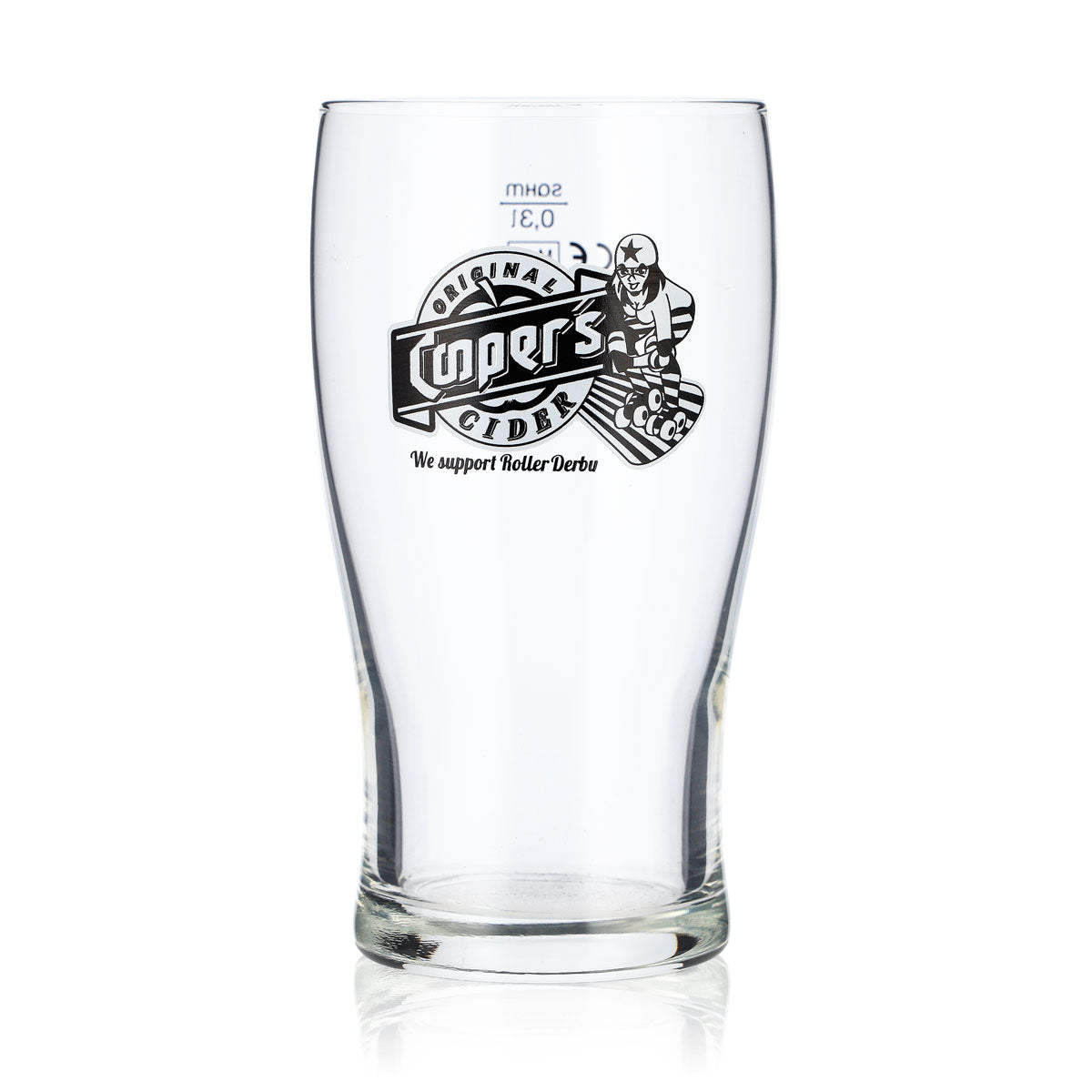 6 verres à cidre Coopers 0,3 l Verre à cidre « We support Roller Derby » Tulip – Vue 2