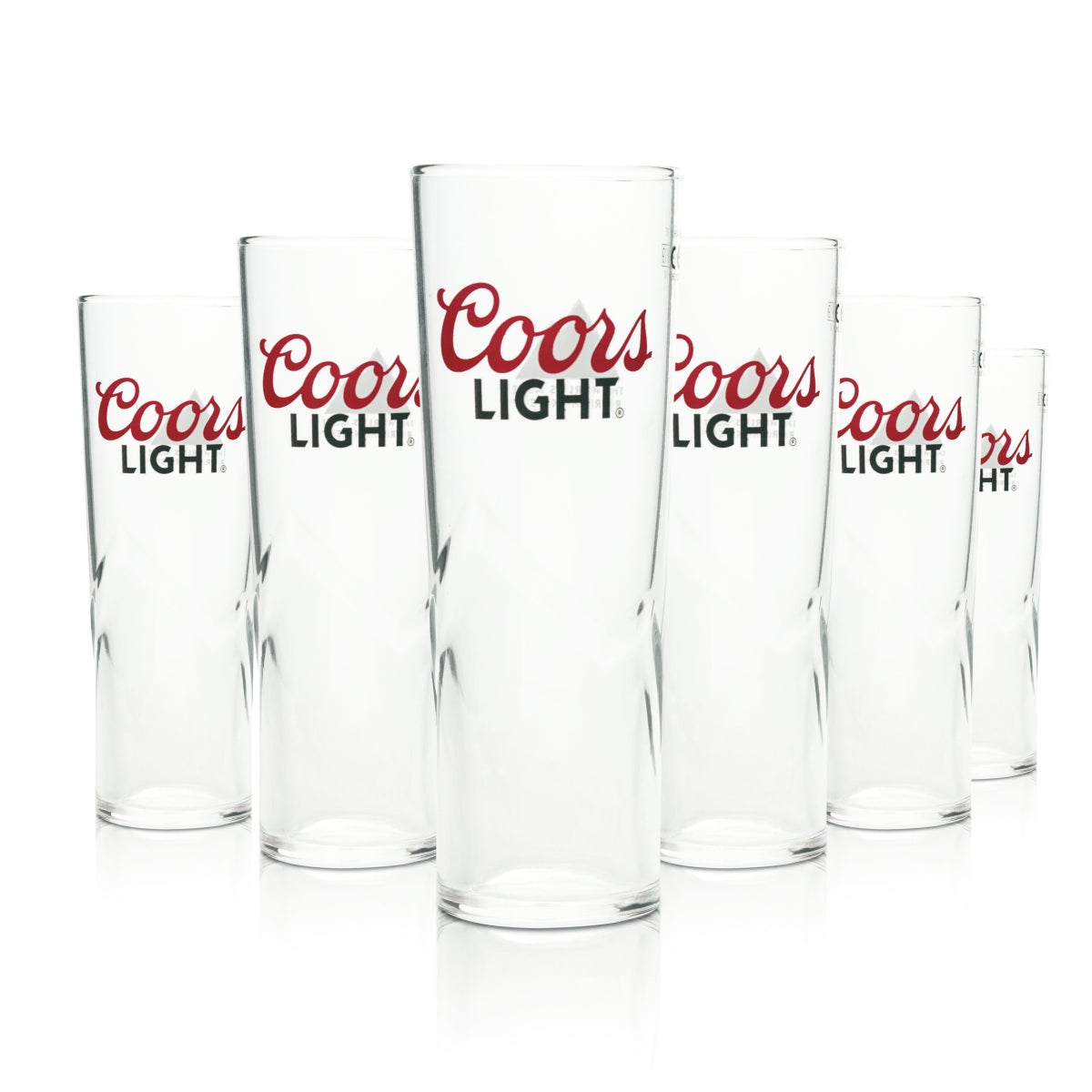 6 verres à bière Coors Light 0,3 l 1/2 pinte Tumbler UK Angleterre Rar
