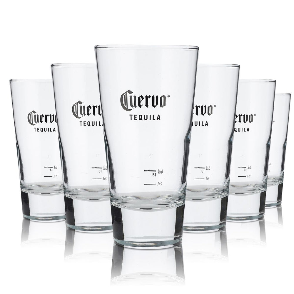 6 verres à long drink Cuervo Jose Tequila « Cuervo » 2 cl/4 cl