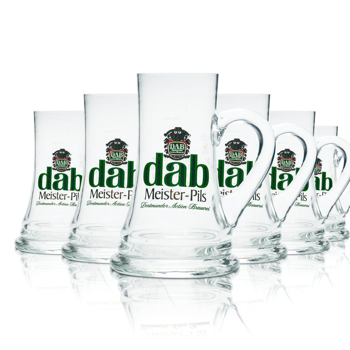 6x verre à bière DAB Dortmunder Aktien Brauerei 0,4 l chope Hunpen Seidel verres Pils – Vue 4