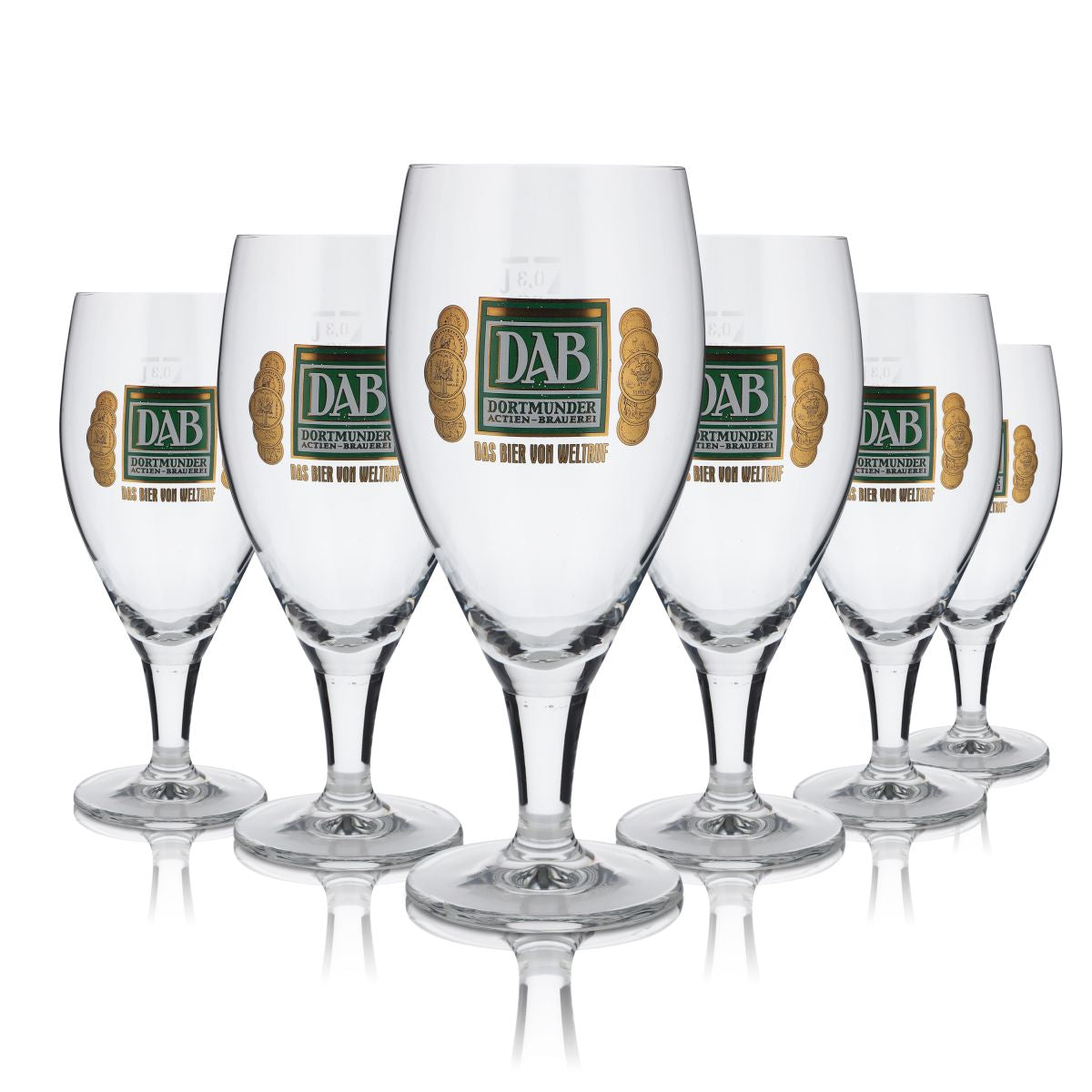 6x verres DAB 0,3 l Verres à bière tulipe Dortmunder Aktien Brauerei Set de verres