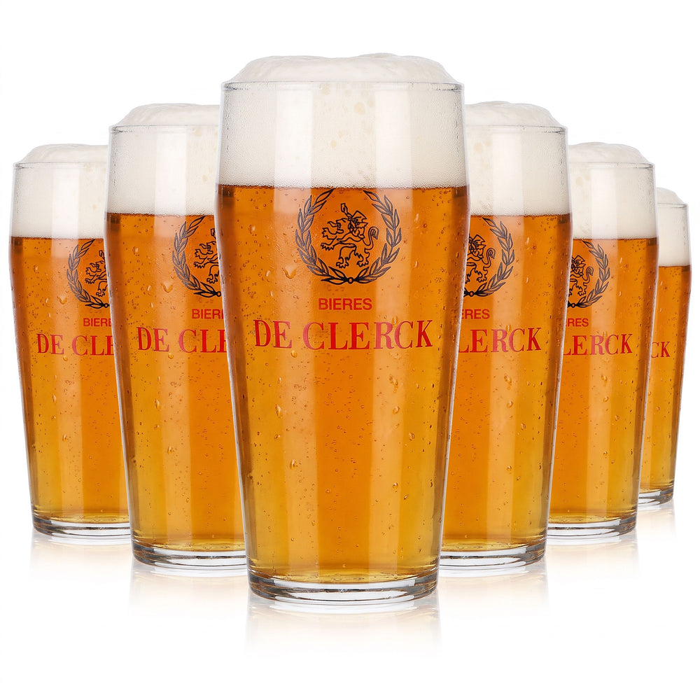 Lot de 6 verres à bière De Clerck, 0,33 l, verres à bière Willibecher (lot de 6)