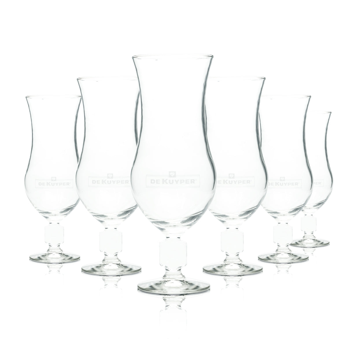 6x Verre à liqueur De Kuyper 0,4 l Verres à cocktail Longdrink Verres à pied Hurricane Bessen