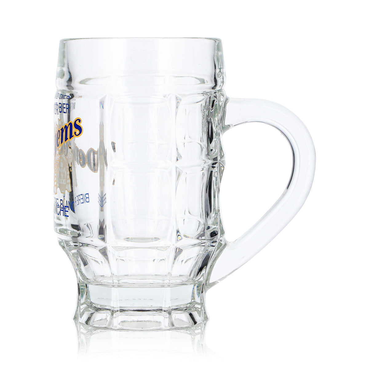 Lot de 6 verres à bière Dentergems, 0,25 l, chope, inscription bleue, fond jaune (lot de 6) – Vue 7
