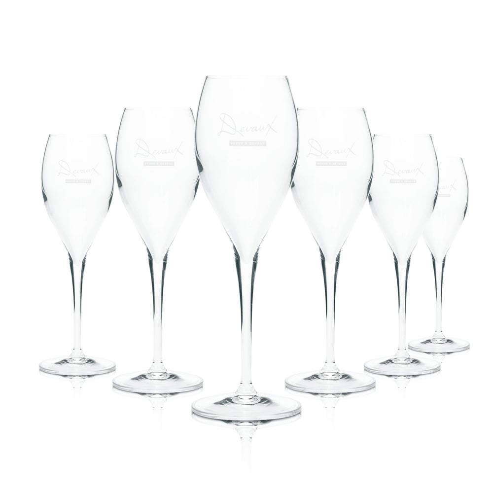 6x Devaux Verre à champagne 0,1 l Flûte Coupe Verres à vin et à champagne France Veuve Bar