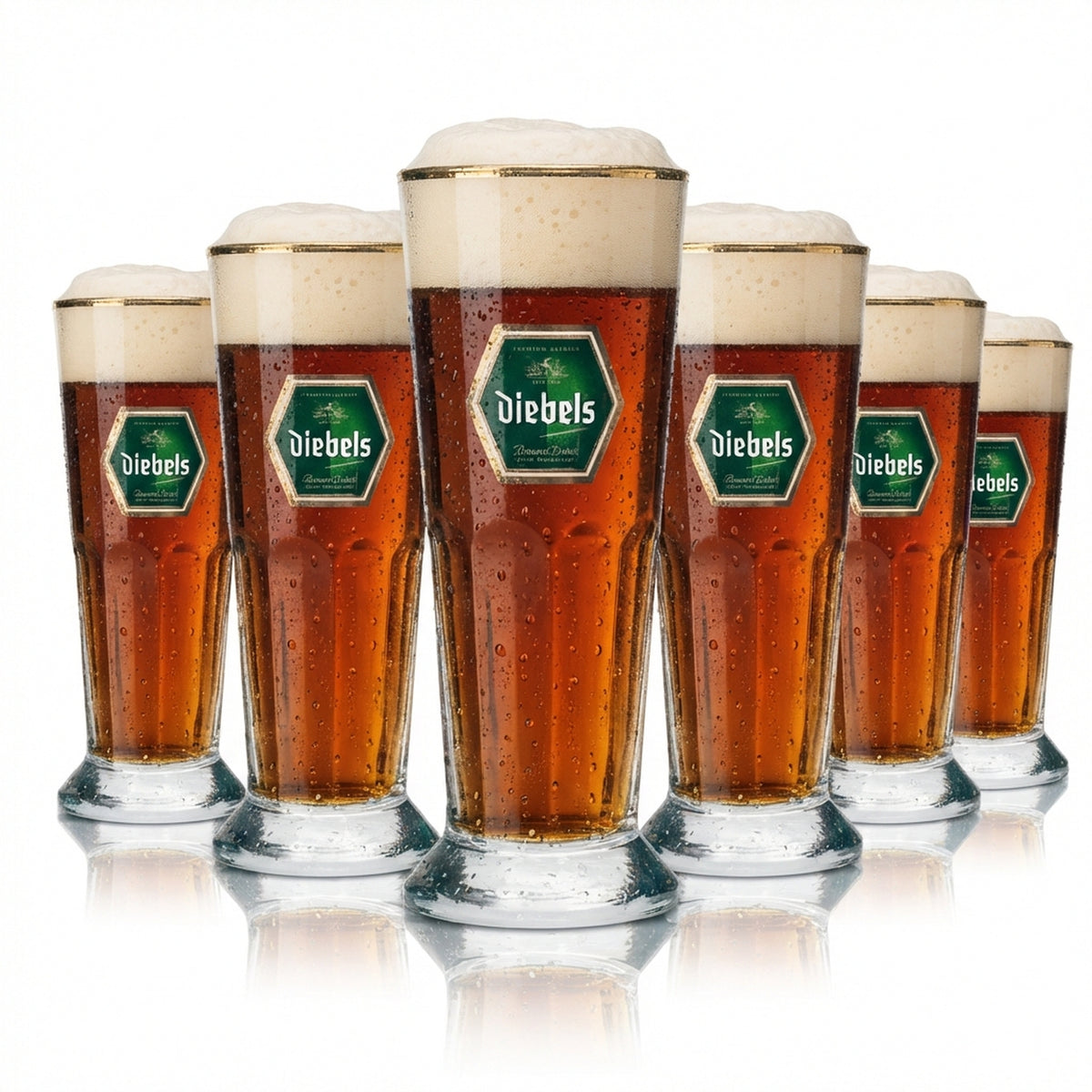 6x verre à bière Diebels 0,3 l
