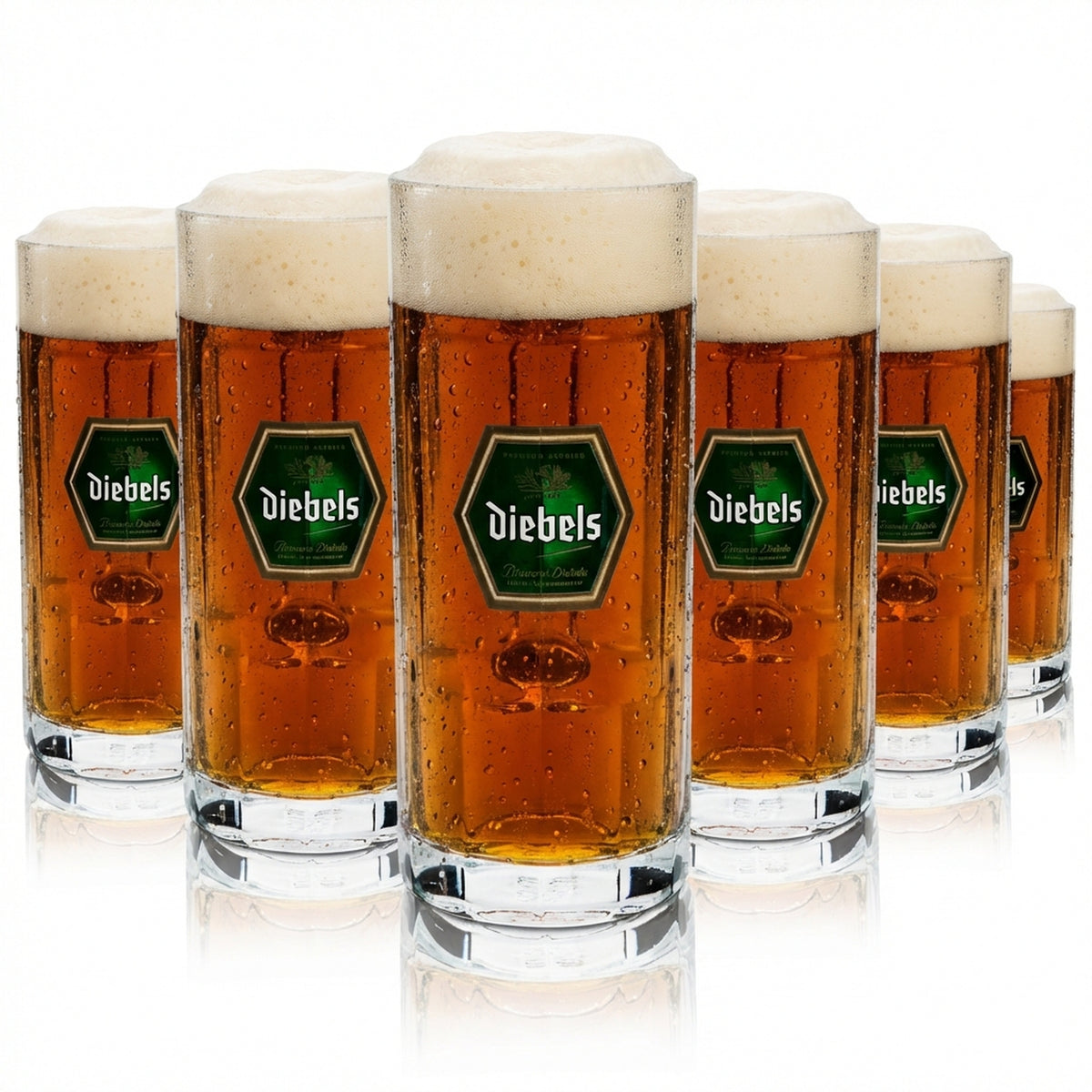 6x verre à bière Diebels 0,3 l chope Sahm