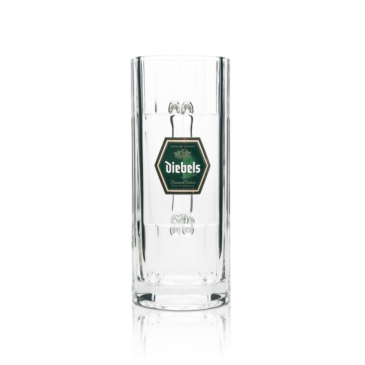 6x verre à bière Diebels 0,5 l, chope striée Sahm Wallenstein – Vue 2