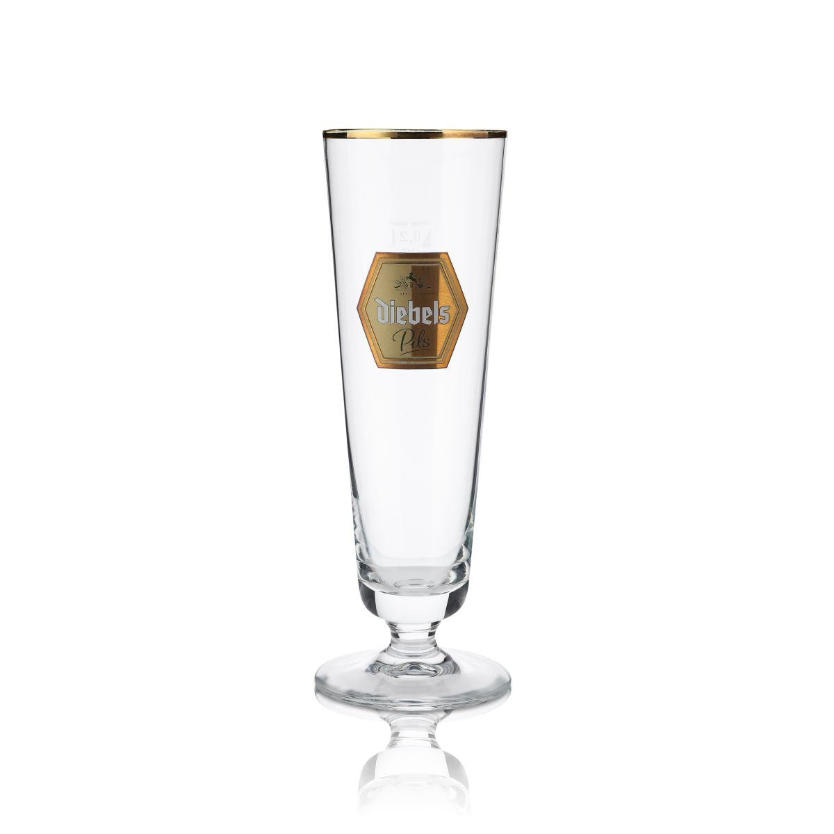 6 verres à bière Diebels 0,2 l Verres à pied Pilstulpe Bord doré Set de verres Brasserie Gastronomie – Vue 2