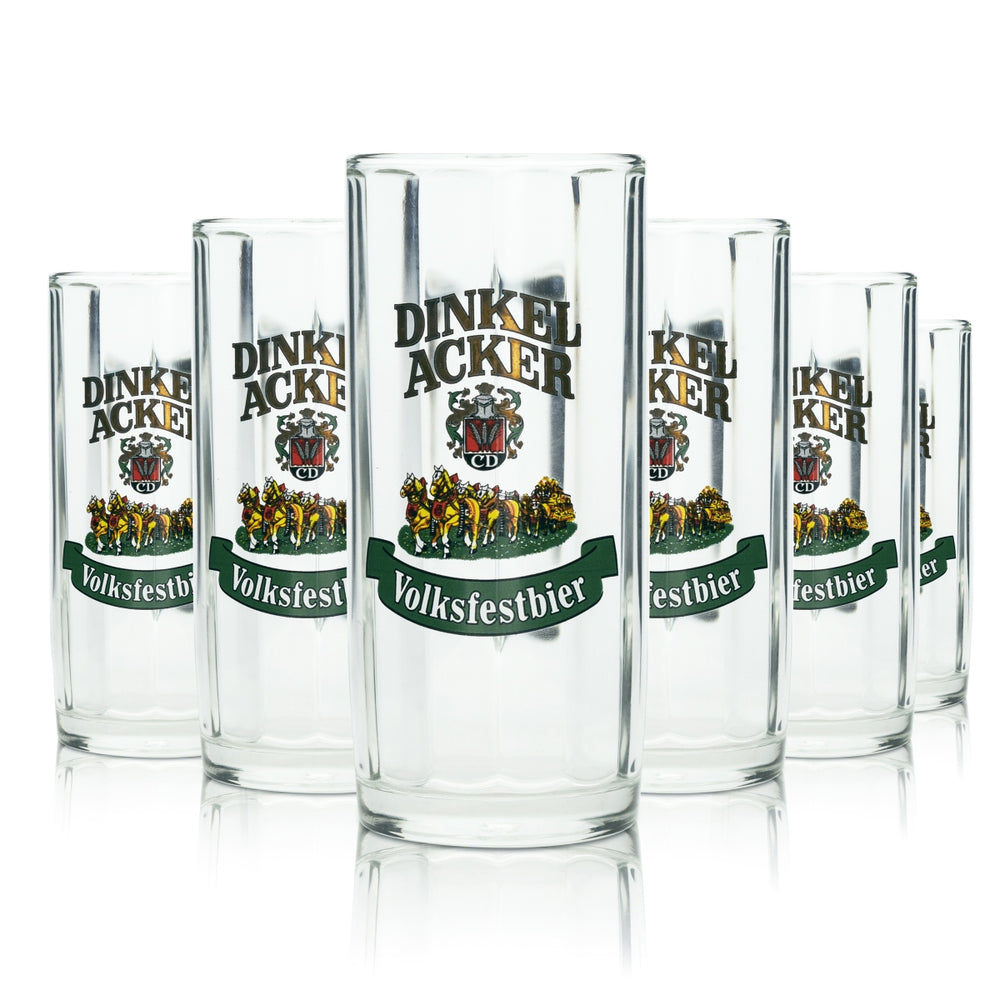 6x verre à bière en épeautre 0,25 l, chope Moldau Seidel, fête populaire, Sahm Humpen