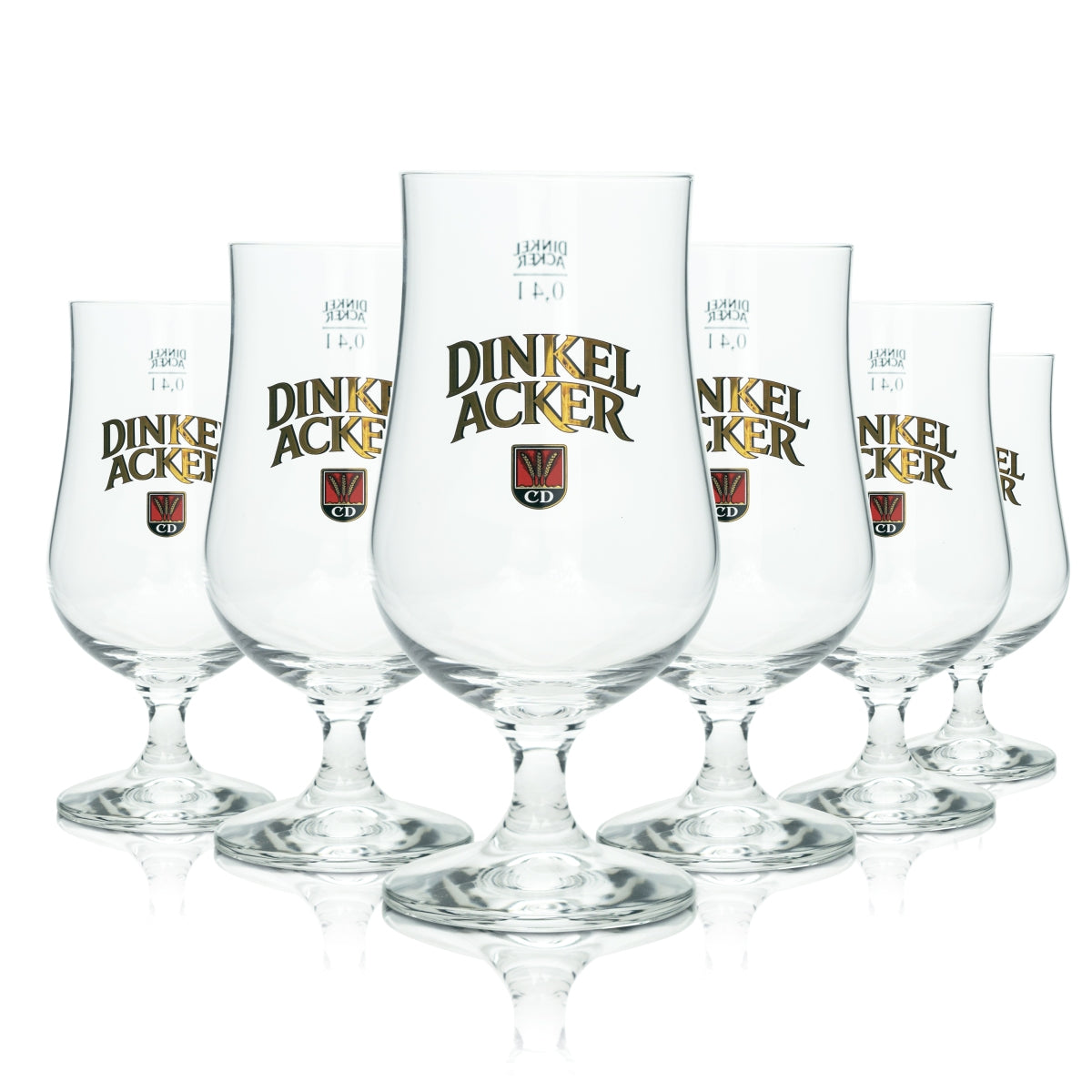 6 verres à bière en verre 0,4 l « Dinkel Acker » (blé et seigle) Toscana Sahm Pils CD Tulipe Brasserie