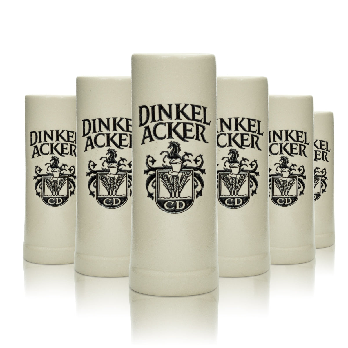 6 chopes à bière en grès 0,3 l CD en émail, verres en céramique, chopes à bière Pils