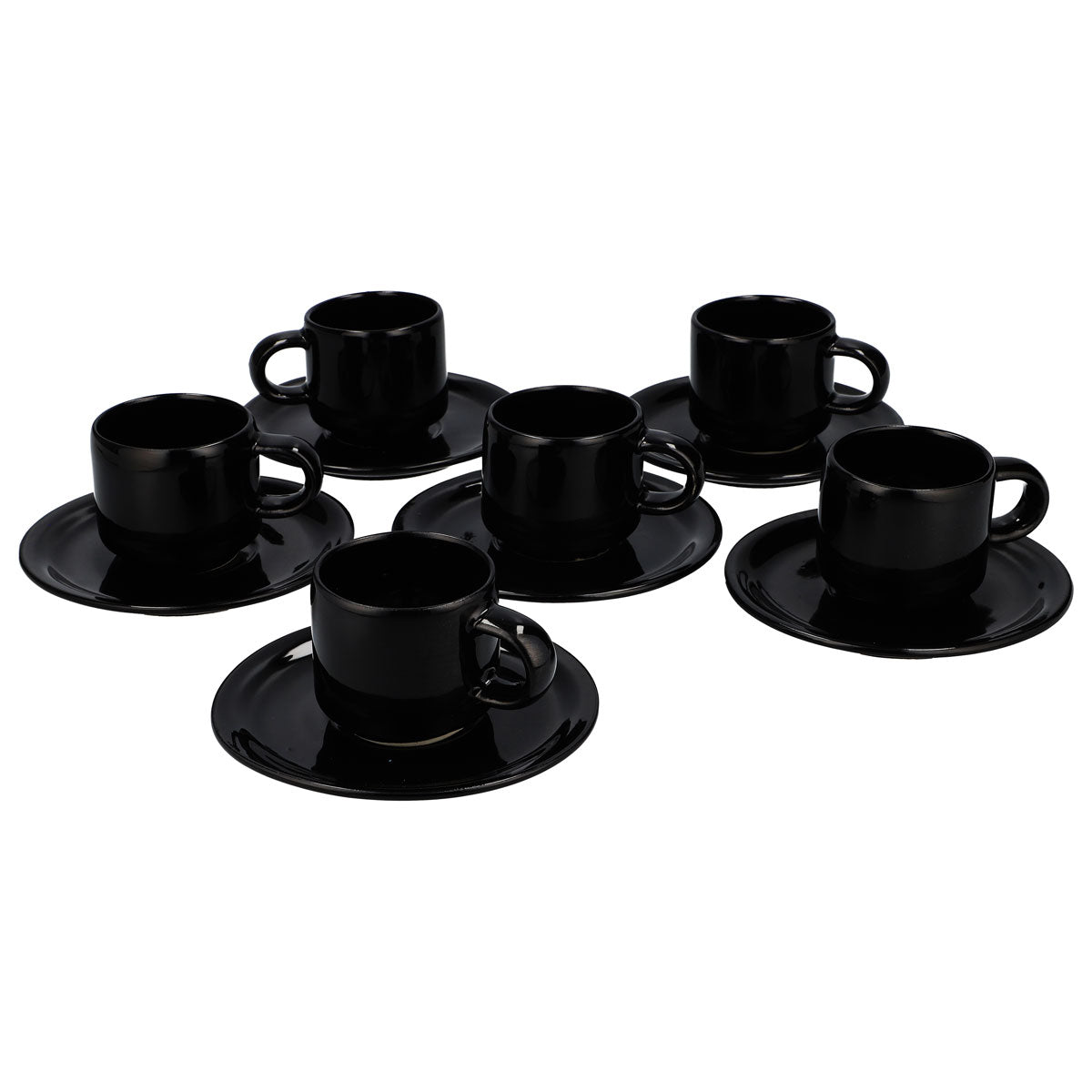 Lot de 6 verres à liqueur Disaronno de 0,07 l avec soucoupe, en céramique (lot de 6)
