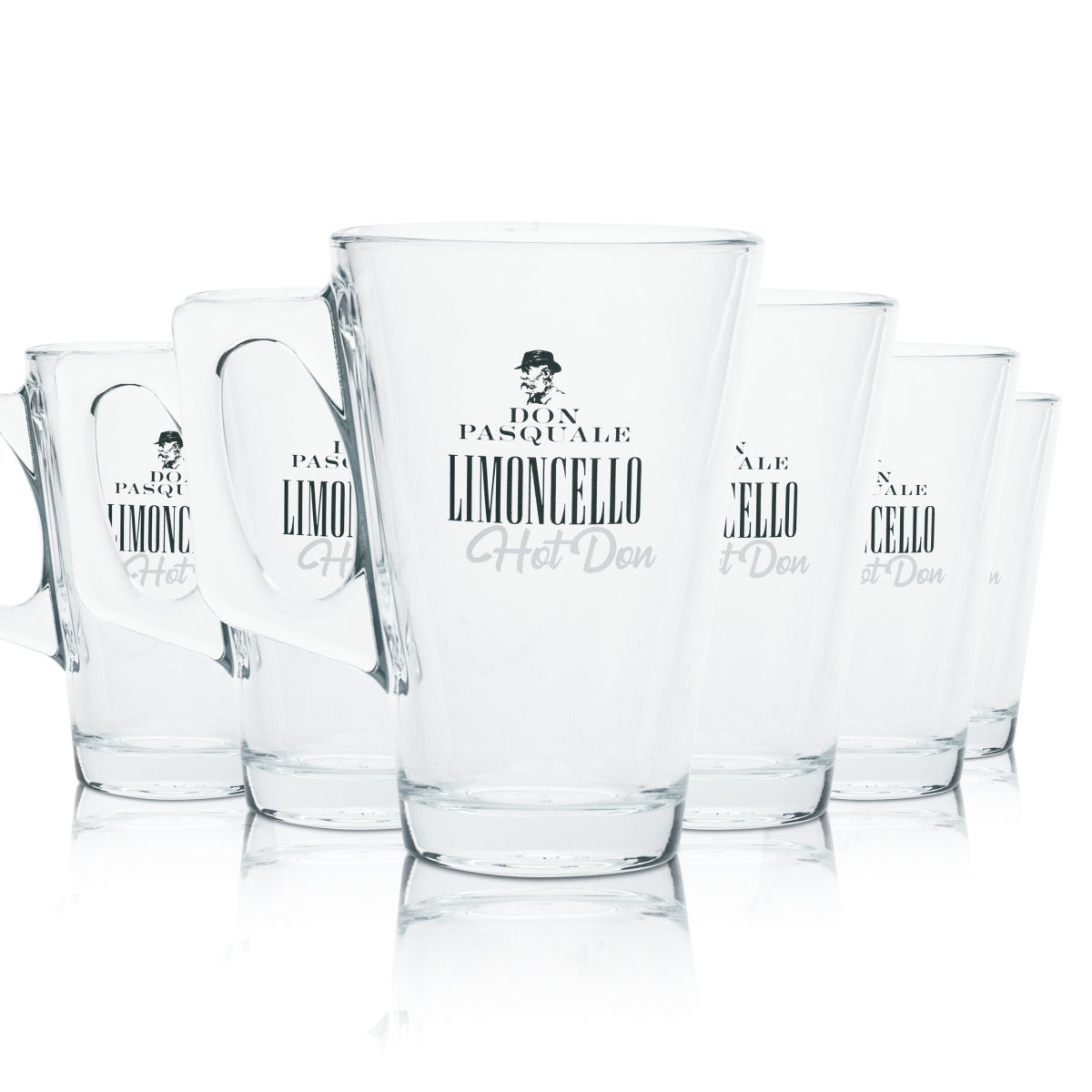 6x Don Pasquale verre à anse 0,35 l Limoncello tasse cruche verres Gastro Bar Italie