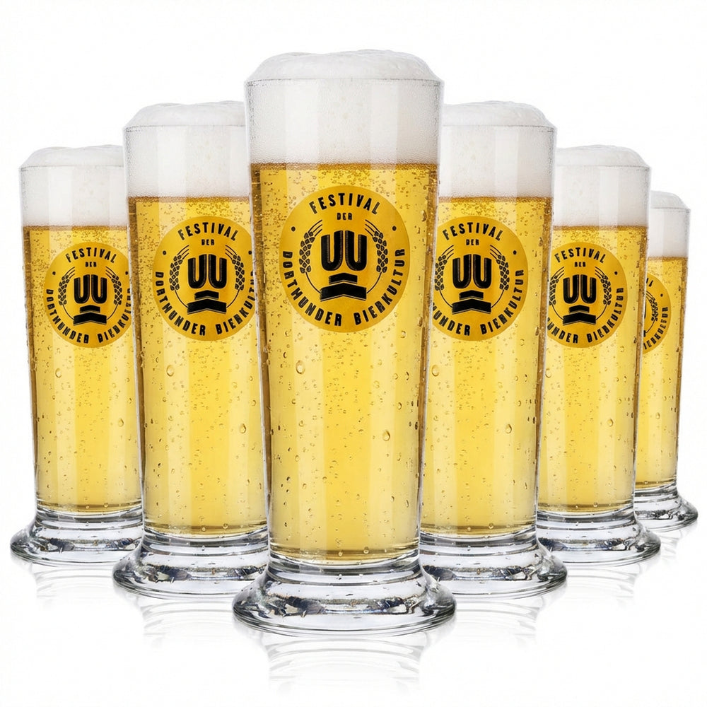 6 verres à bière Dortmunder Union 0,1 l Verres à bière de festival Verres à bière Tumbler Basic