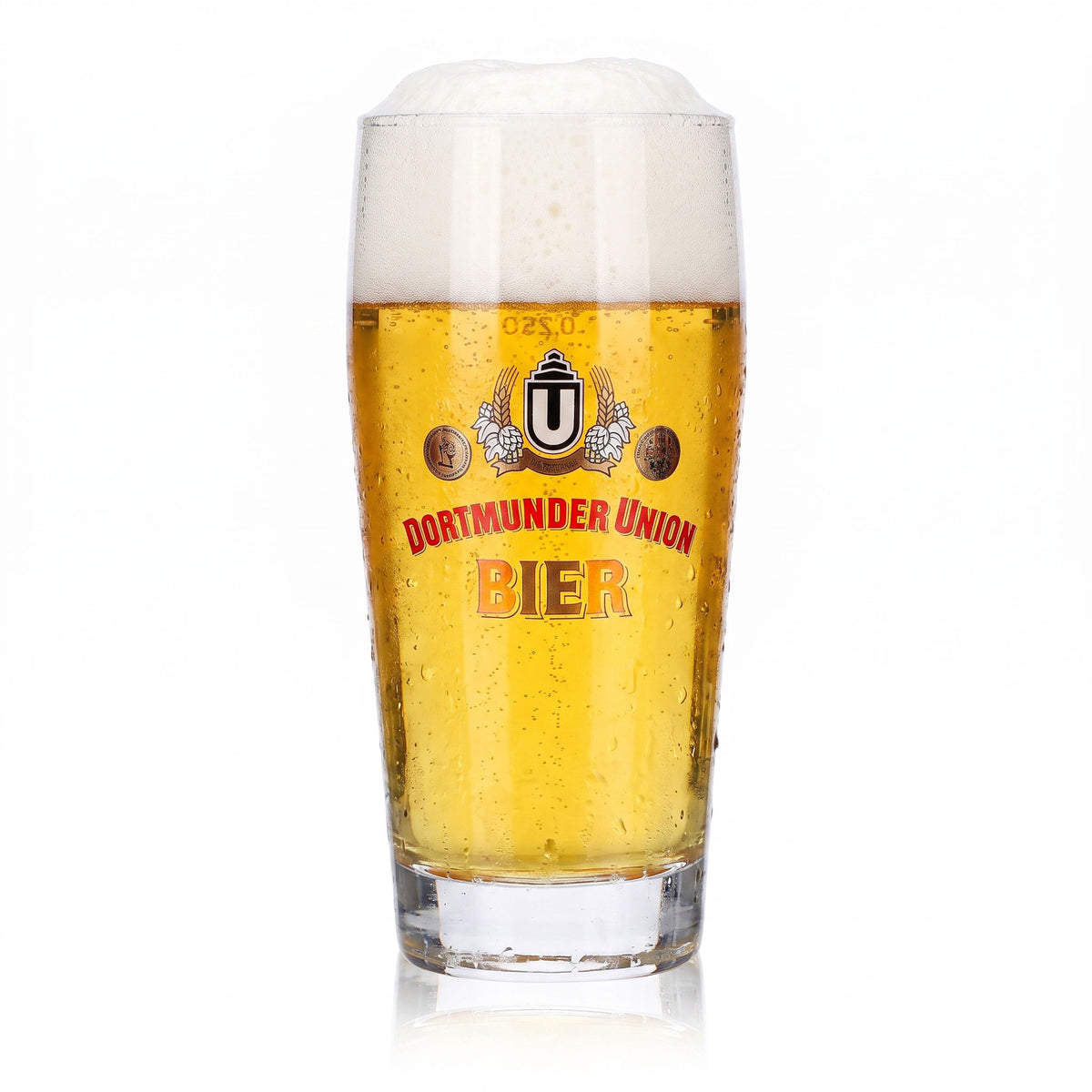 6 verres à bière Dortmunder Union de 0,25 l, modèle Willi Becher avec inscription rouge (lot de 6) – Vue 2