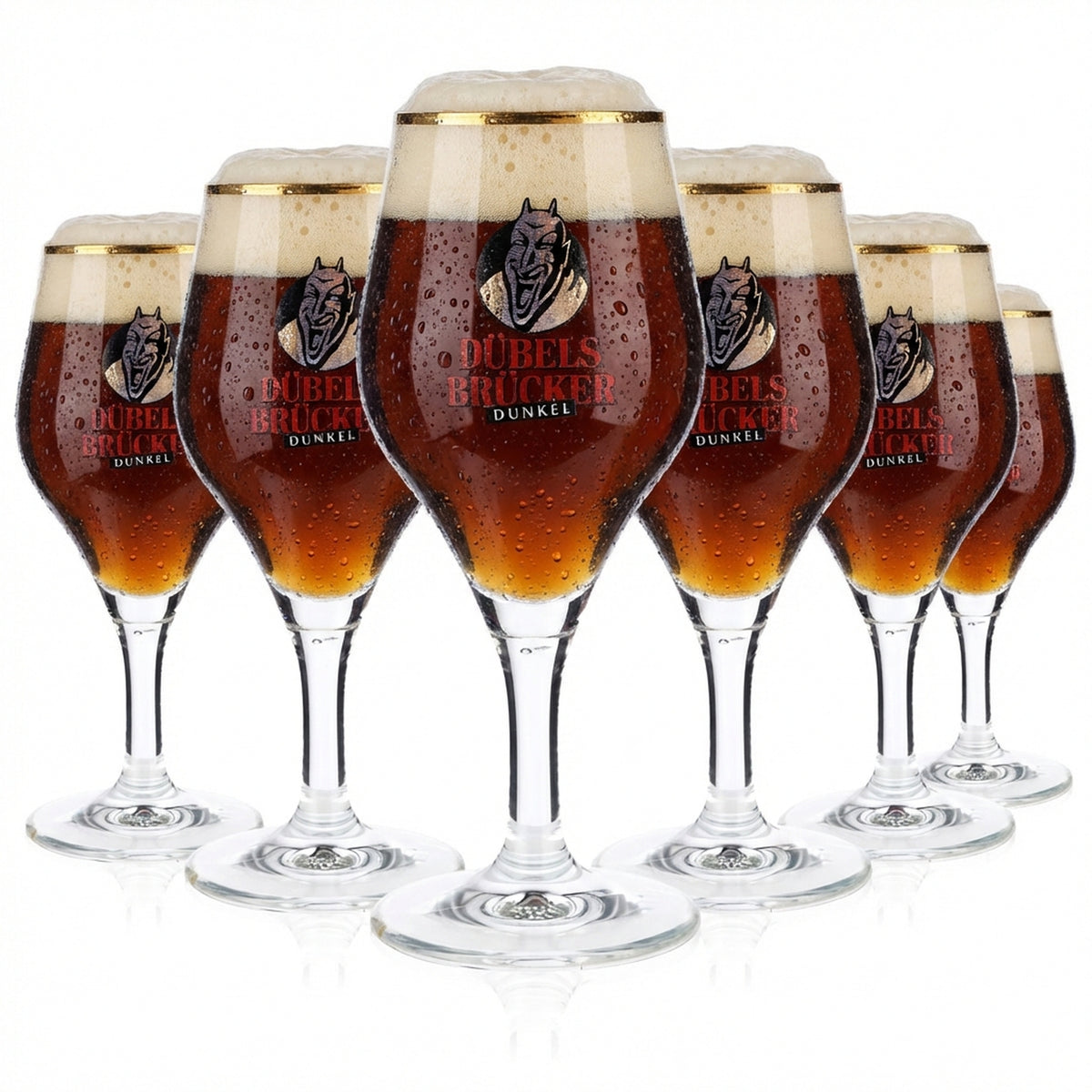 6 verres à bière Dübelsbrücker Verres à bière Verre 0,3 l Coupe foncée