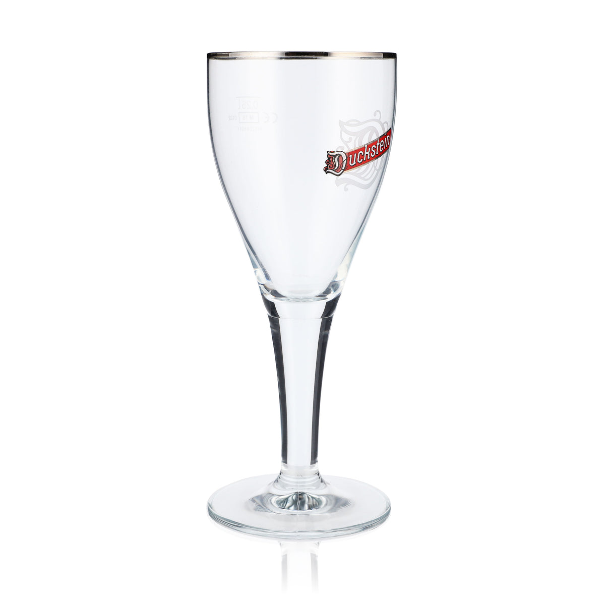 6 verres à bière Duckstein 0,25 l, bord platine, grand logo Harzer – Vue 3