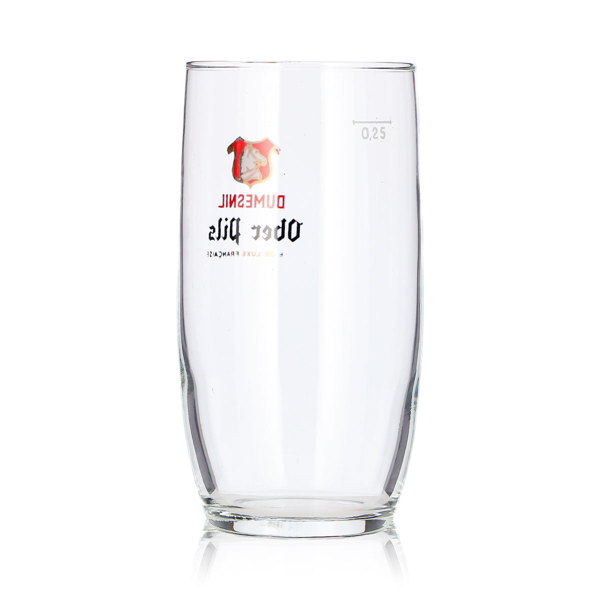 Lot de 6 verres à bière Dumesnil, 0,25 l, modèle « Ober Pils », logo rouge – Vue 5