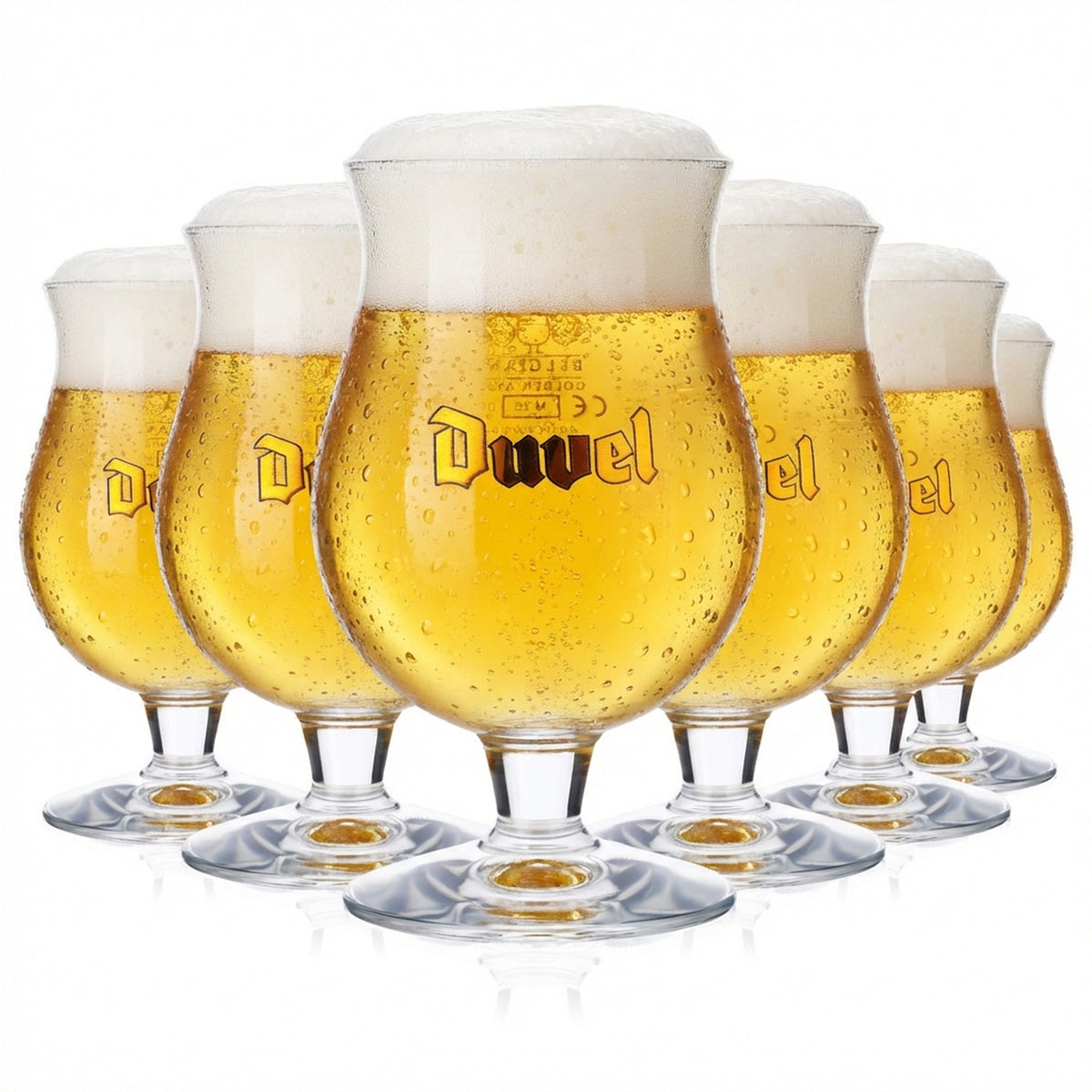 6 verres à bière Duvel Verres à bière bombés 0,25 l Logo doré