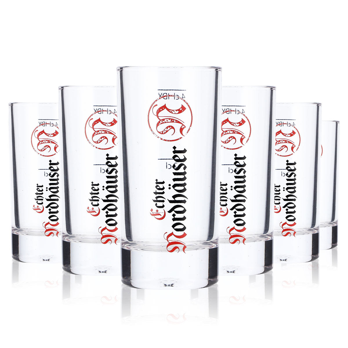 6x Verre à schnaps Echter Nordhäuser Korn Stamper 4 cl Verre à shot Logo vertical IDY – Vue 5