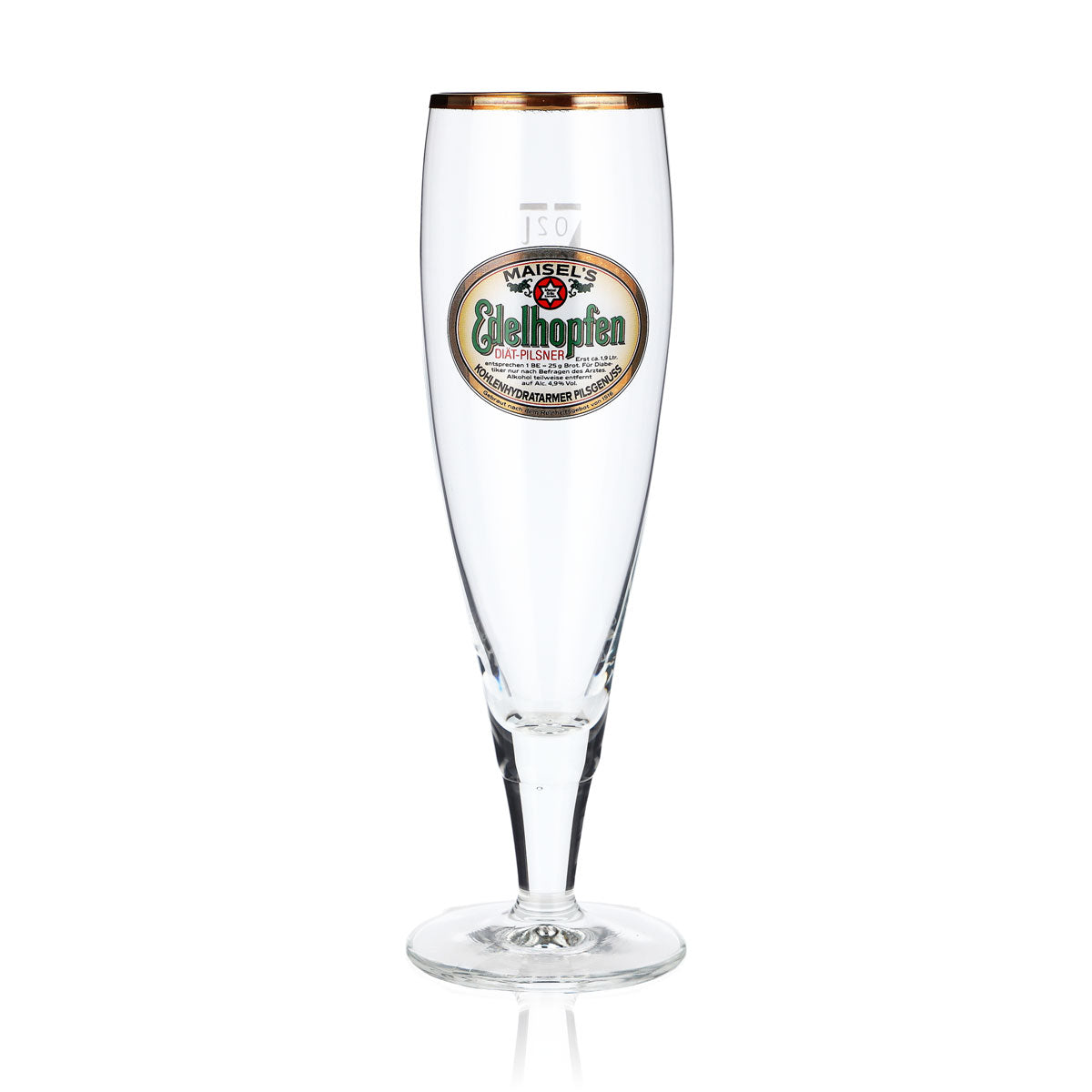 6 verres à bière Edelhopfen 0,2 l, verres à pied, bord doré, Sahm Alba – Vue 2