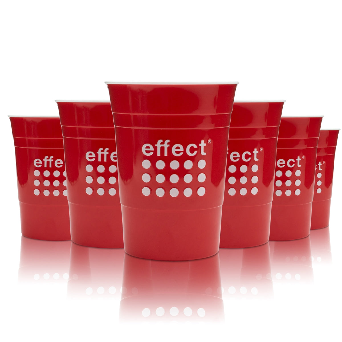 6x verres à effet 0,3 l réutilisables Red Cup verres en plastique Beer Pong verre plastique