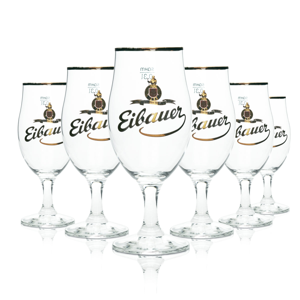 6 verres à bière Eibauer 0,3 l à bord doré Rastal Tulipe Verres à bière Pils Verres à pied Bar