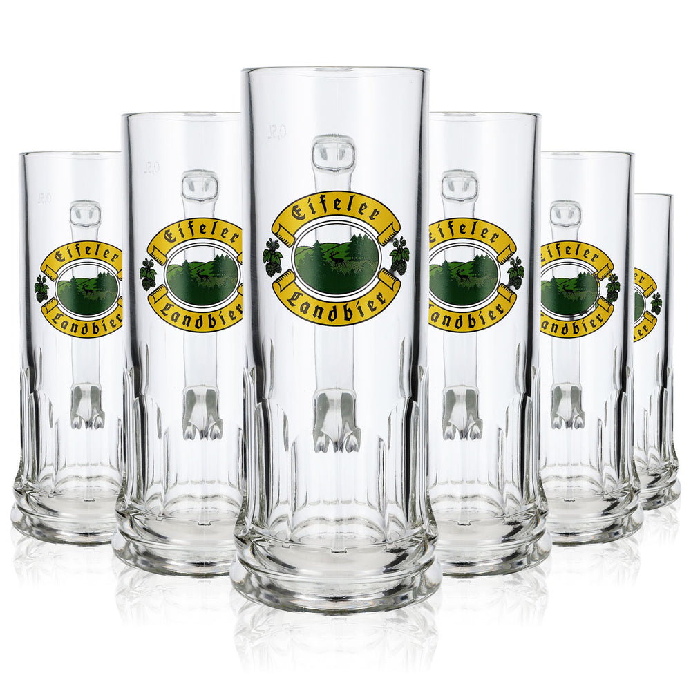 6 chopes à bière Eifeler Landbier, chopes à bière, chopes à bière en verre 0,5 l