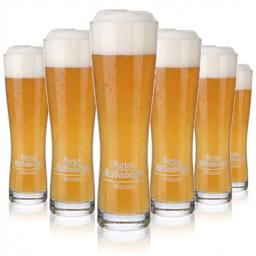 6 verres à bière Einbecker 0,5 l, verre à bière blanche Nörten-Hardenberger Toronto