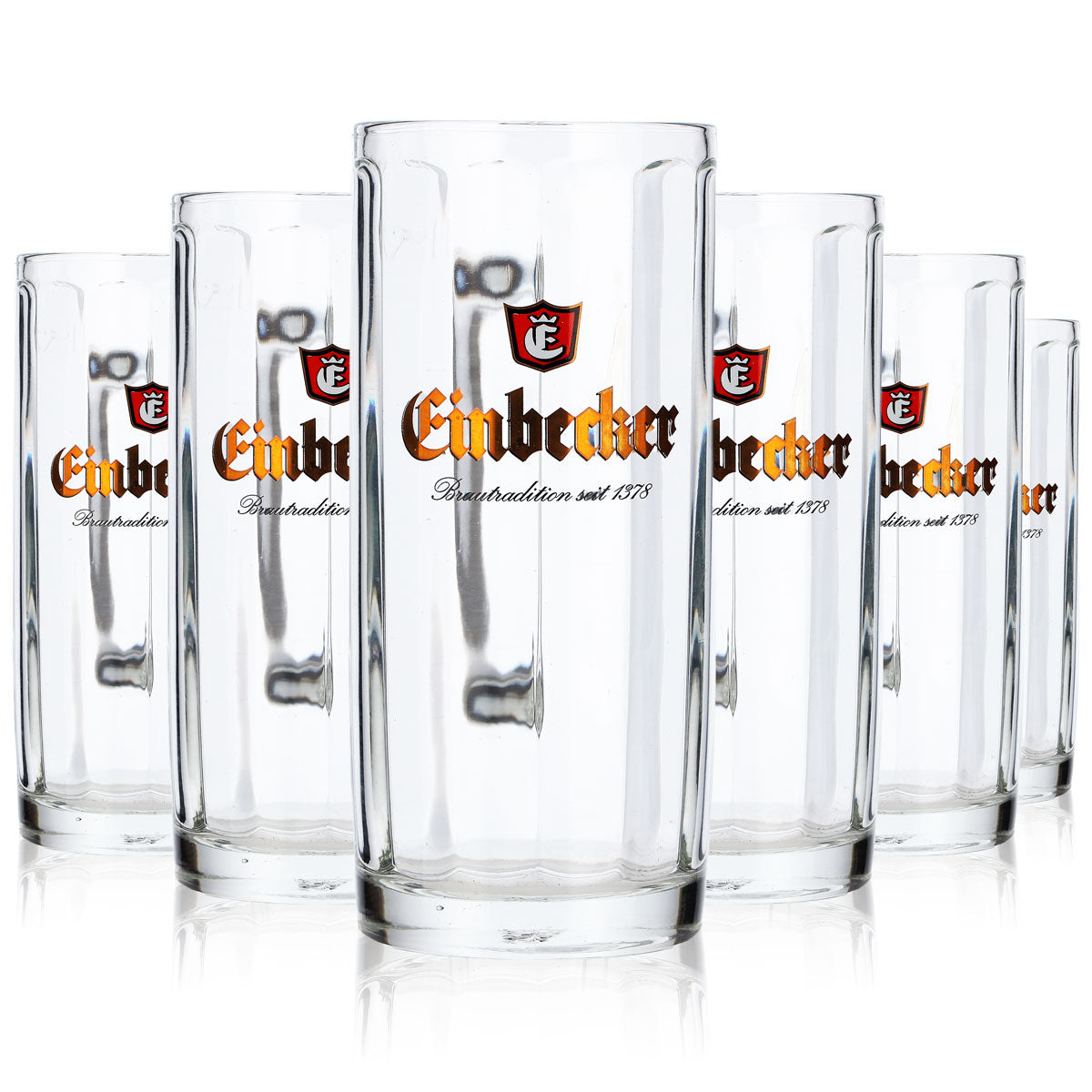 6 verres à bière Einbecker 0,2 l, inscription dorée en relief, verres à bière Sahm Moldau – Vue 7