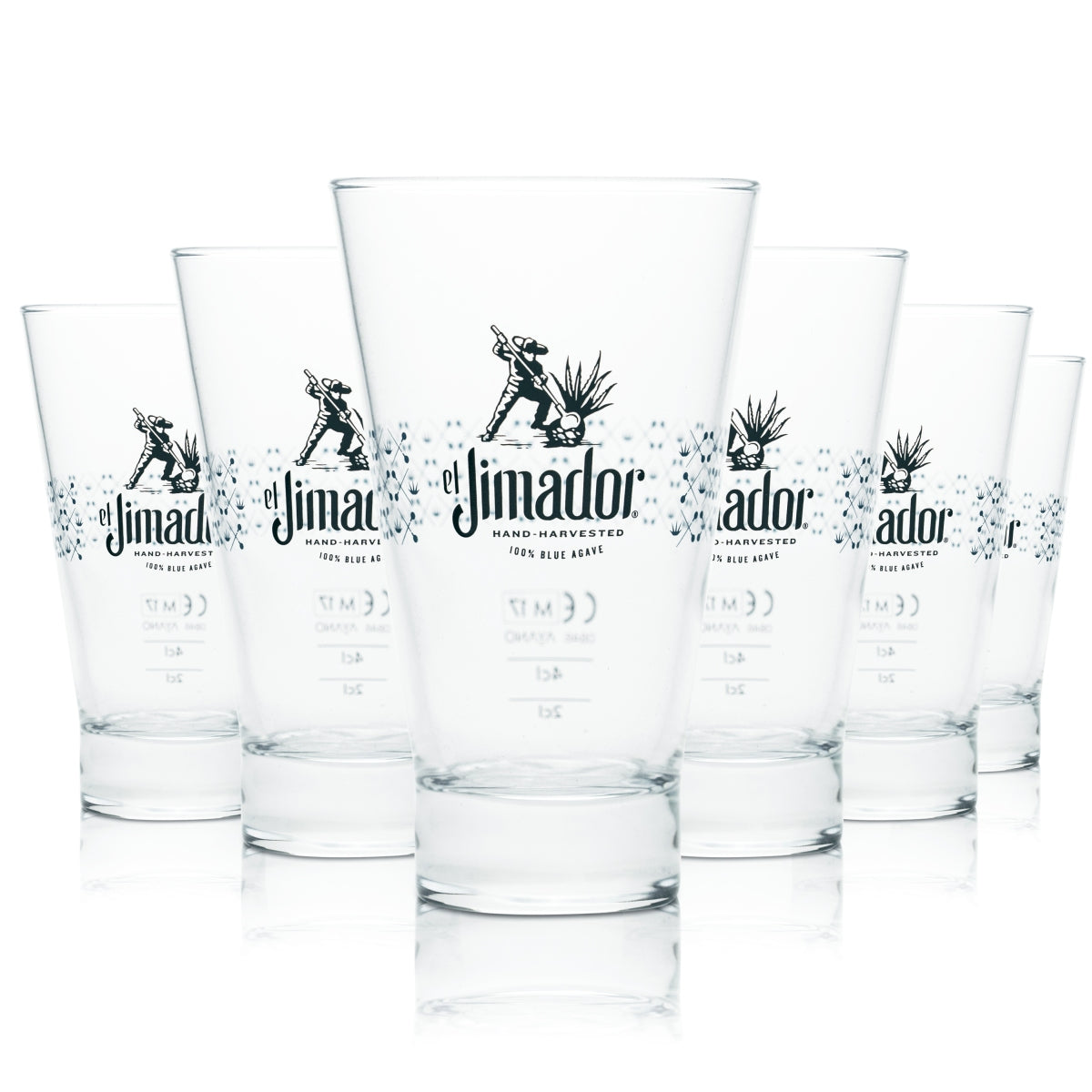 6 verres El Jimador 0,35 l Verres à cocktail Longdrink Apéritif Tequila Blanco Meska