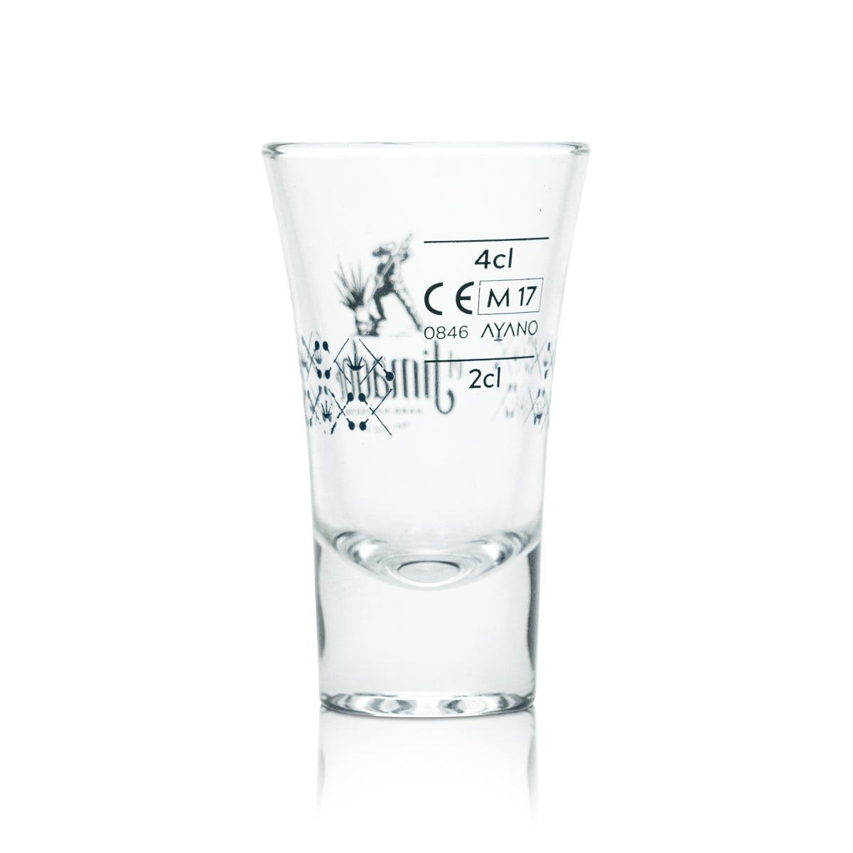 6 verres El Jimador 4 cl Shot Kurze Stamper Verres à tequila Meskal Blanco Reposado – Vue 3
