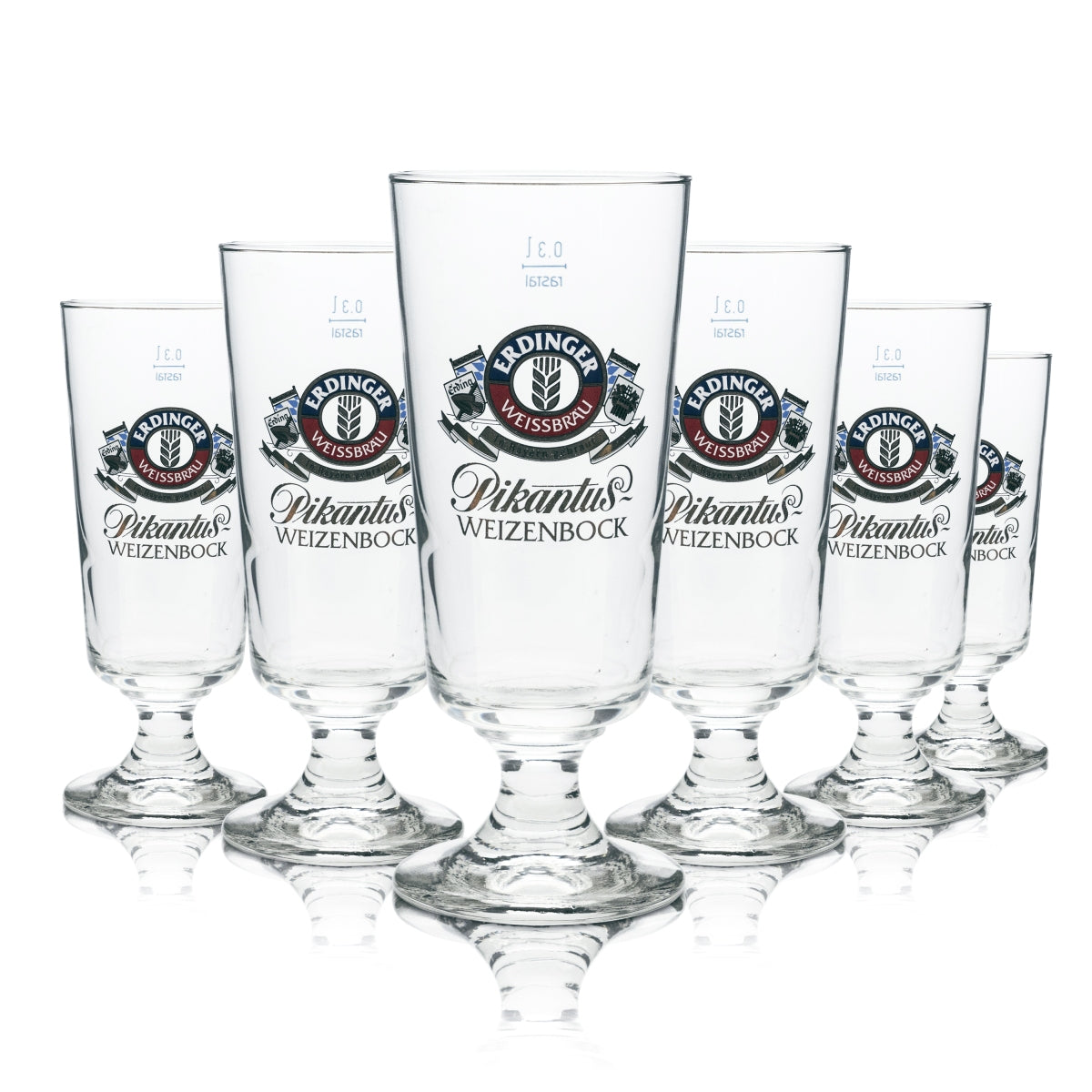 6 verres à bière Erdinger 0,3 l, forme tulipe, calice, verres à levure, bière blanche, bière forte, bar gastronomique