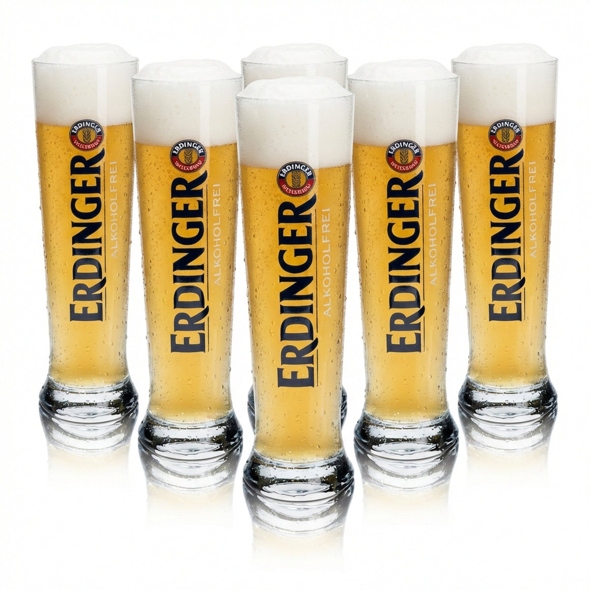 6 verres à bière Erdinger 0,5 l, bière blanche sans alcool, verres tulipe