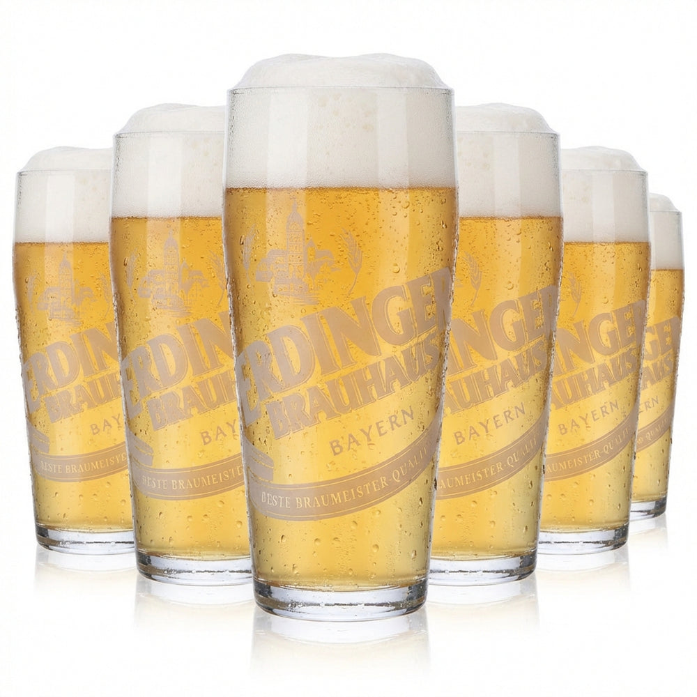 6 verres Erdinger 0,5 l Brauhaus Bier Willibecher Gobelets Verres Verre à bière Weissbräu