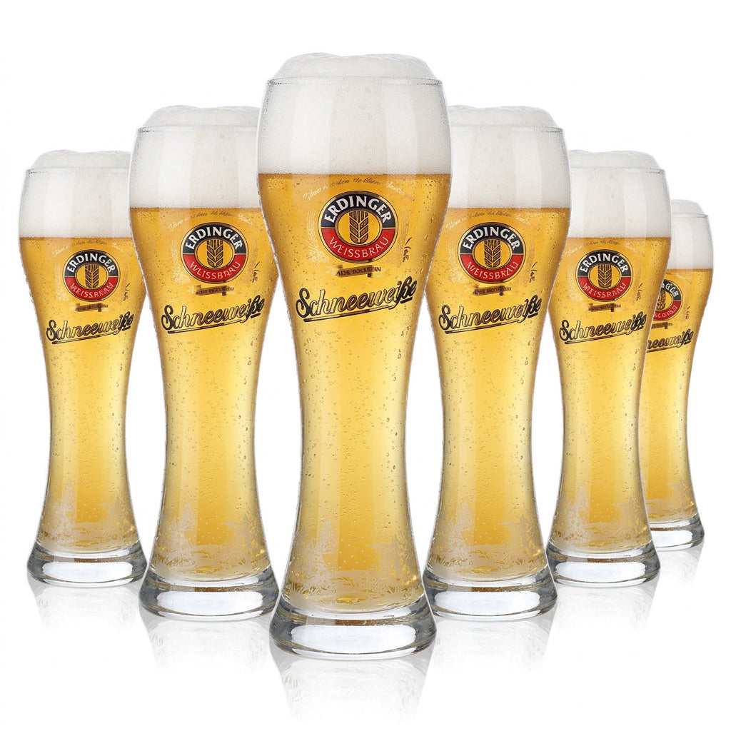 6 verres à bière Erdinger Weissbräu 0,5 l Verres à bière Verre à bière blanche « Schneeweiße » – Vue 2
