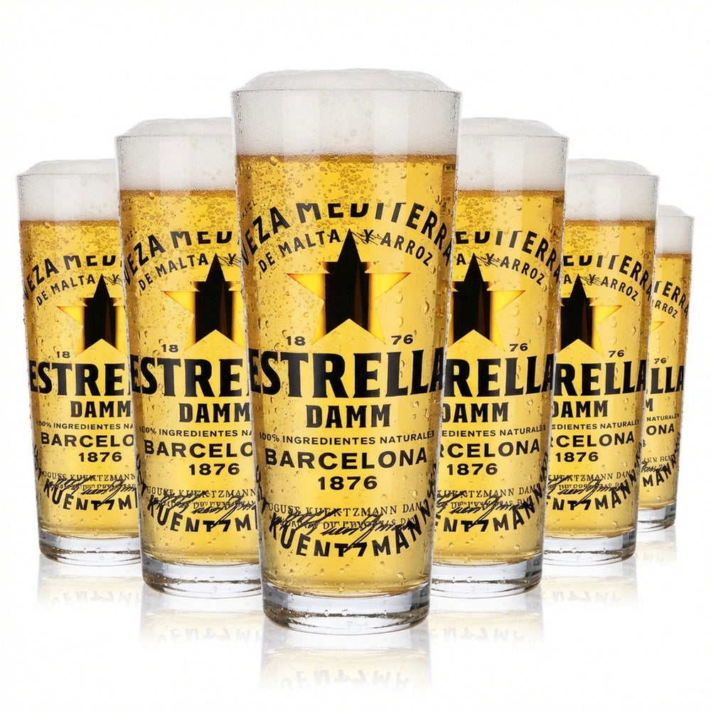 6 verres à bière Estrella Damm 0,3 l Verres à bière Verres à bière Gobelets Ritzenhoff