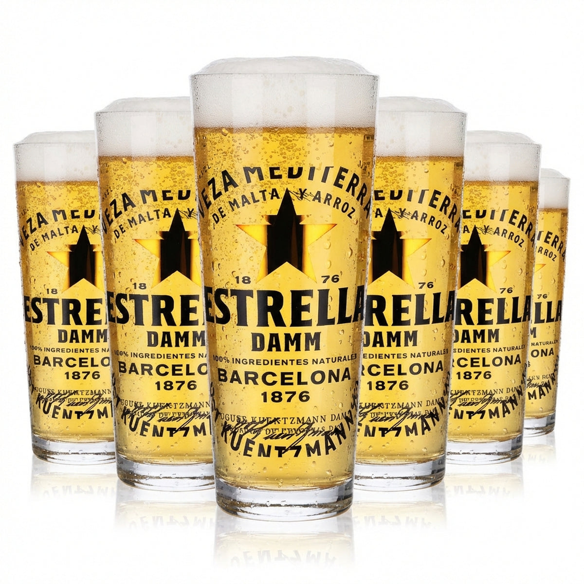 6 verres à bière Estrella Damm 0,3 l Verres à bière Verres à bière Gobelets Ritzenhoff