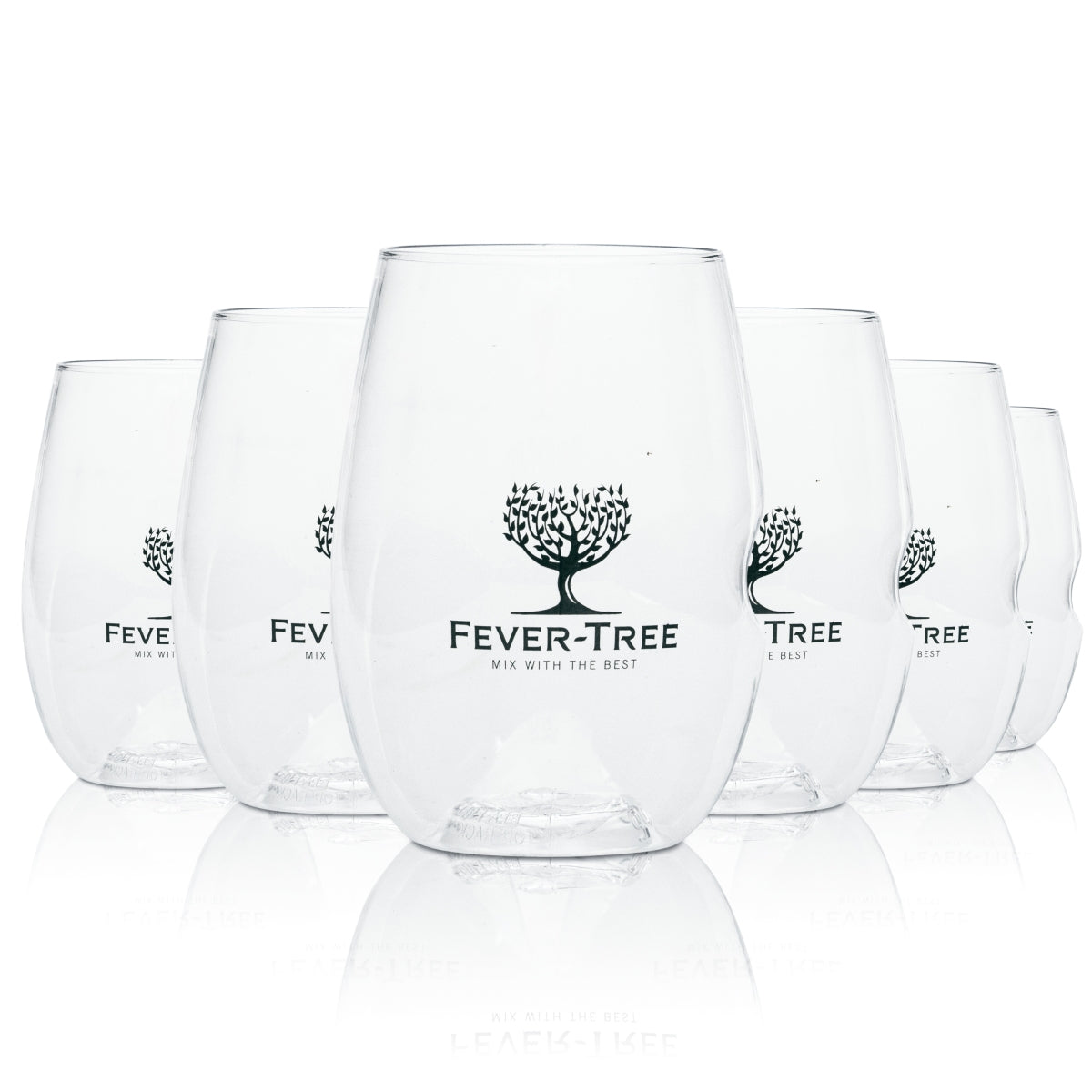 6x Fever Tree Gobelets réutilisables en plastique dur Gin 0,3 l Tumbler Verres à long drink Verre