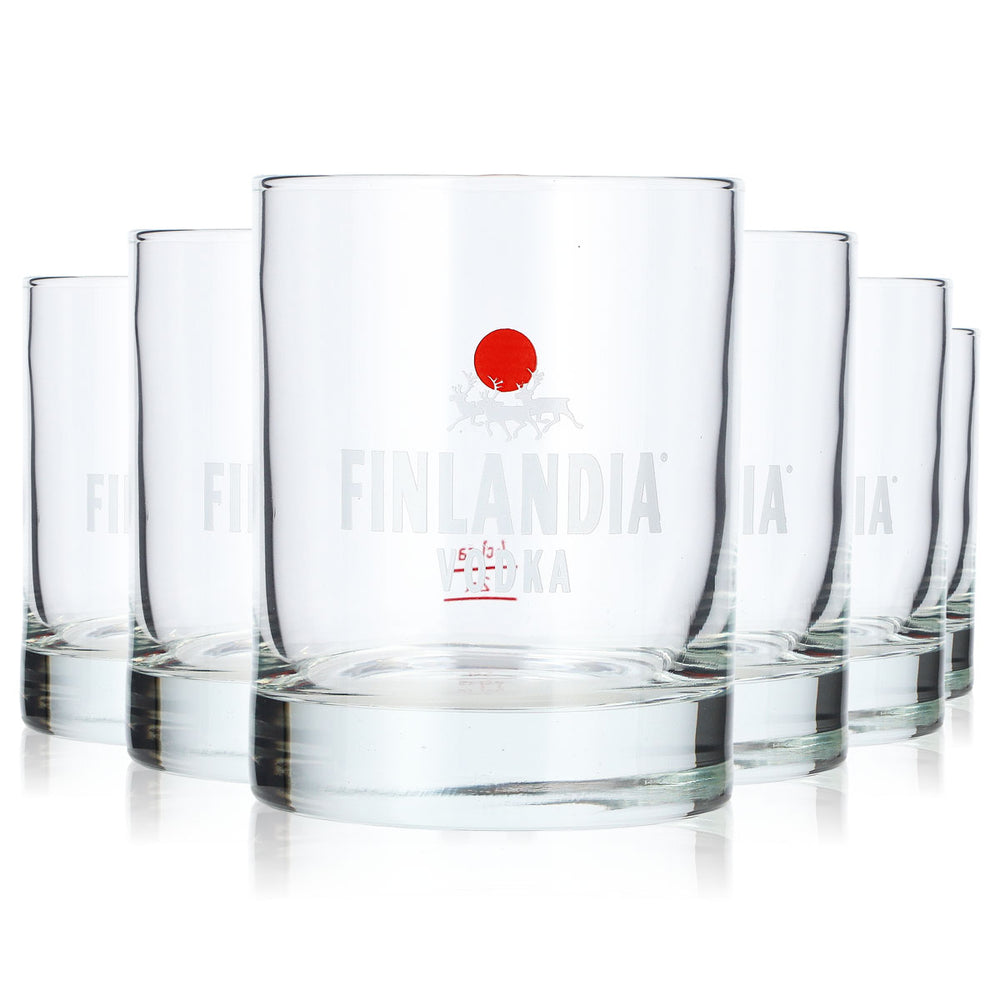 6 verres à vodka Finlandia de 4 cl, verres à whisky Rastal Old Fashioned (lot de 6)