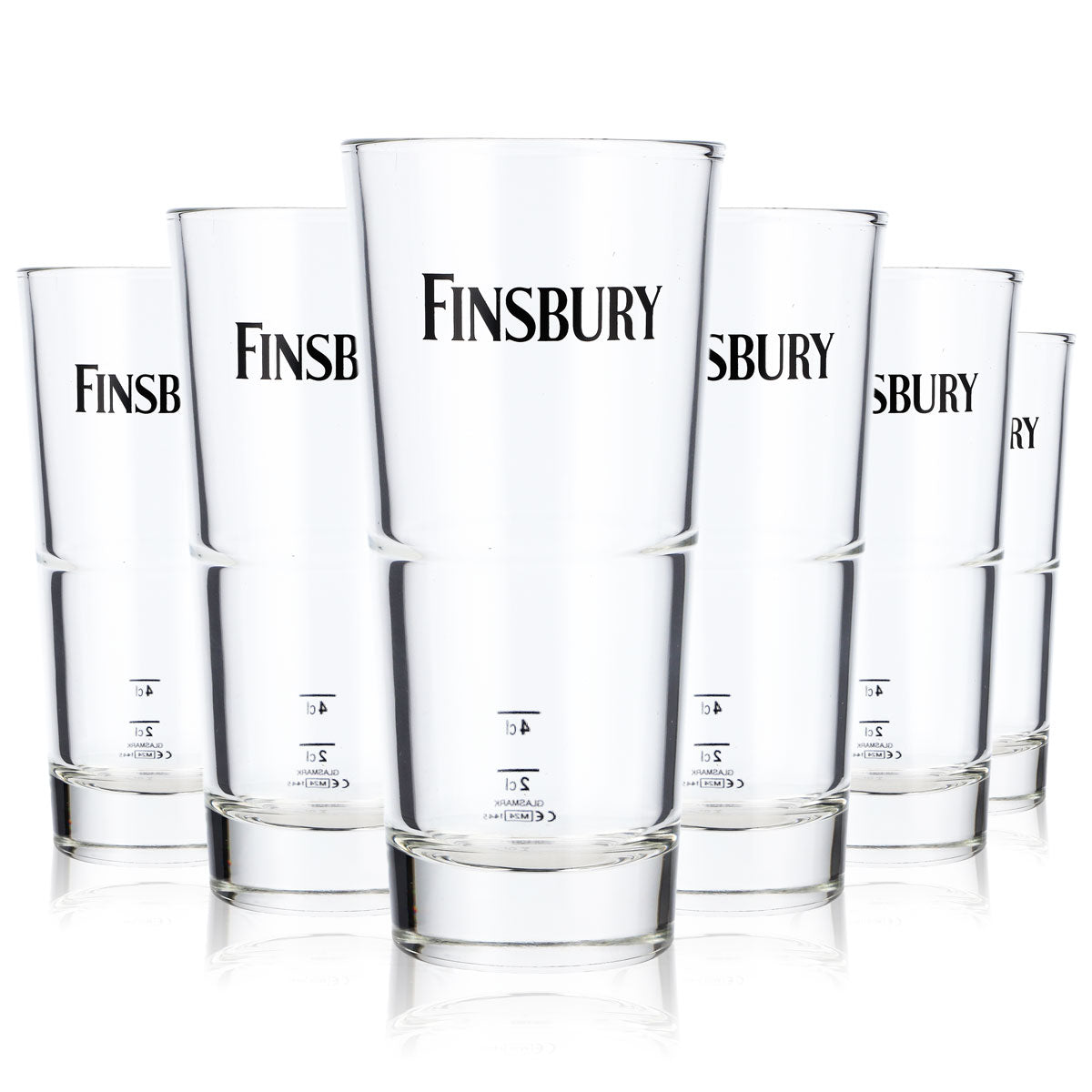 6 verres à gin Finsbury Ginglas 0,35 l, logo noir horizontal – Vue 5