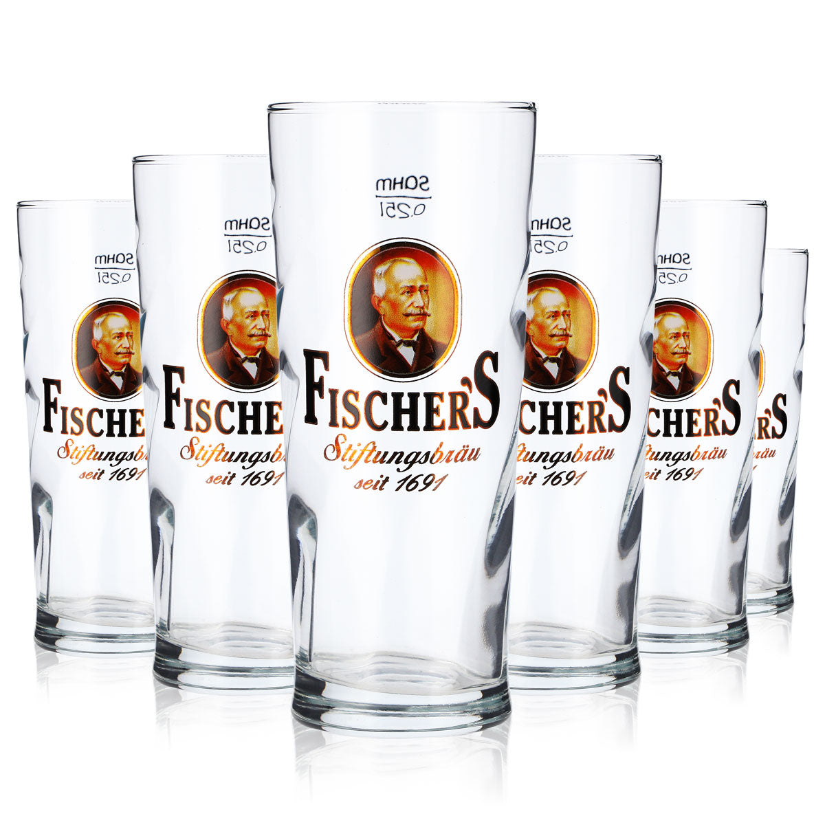 6 verres à bière Fischer Verres Willi Verres à bière 0,25 l Verres Willi Sahm – Vue 5