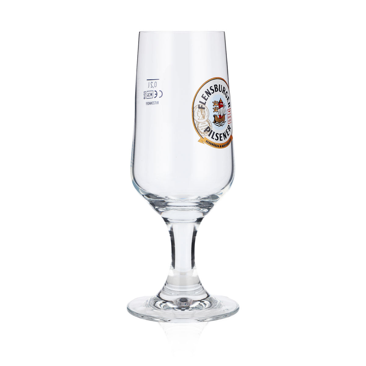 6 verres à bière Flensburg 0,2 l Verres à bière Verre en forme de coupe « Herbwürzig Hopfenbetont » – Vue 3