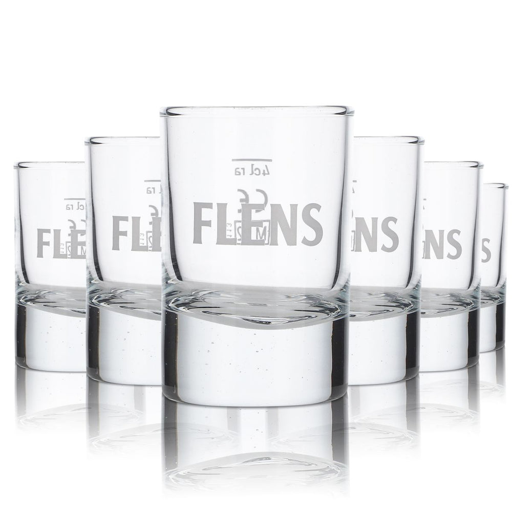 Lot de 6 mini-verres à bière Flensburger Pilsener / Verres à shot FLENS / NORDLICHT