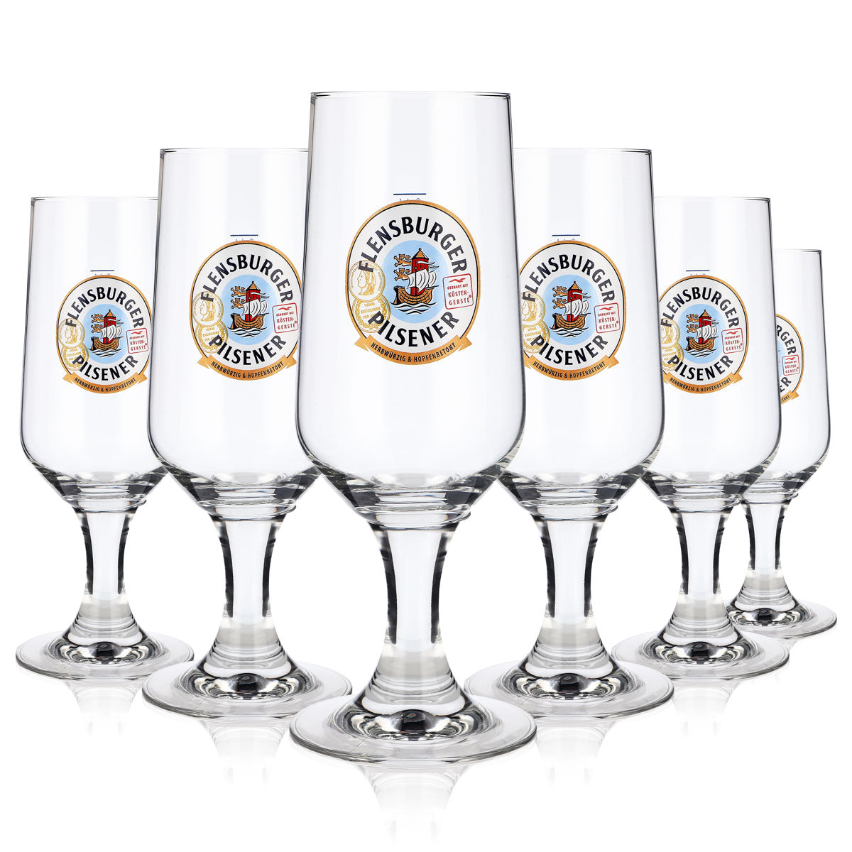 6 verres à bière Flensburg Pokalglas 0,4 l avec bord doré Ritzenhoff – Vue 5