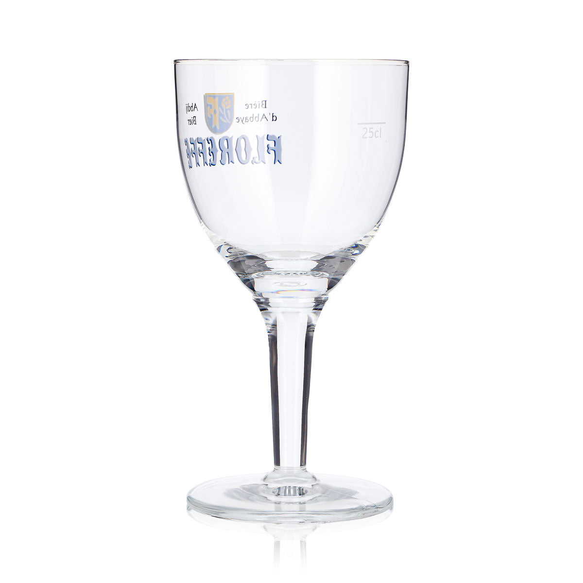 Lot de 6 verres à bière Floreffe de 0,25 l, forme de coupe, logo bleu, bière d'abbaye – Vue 5