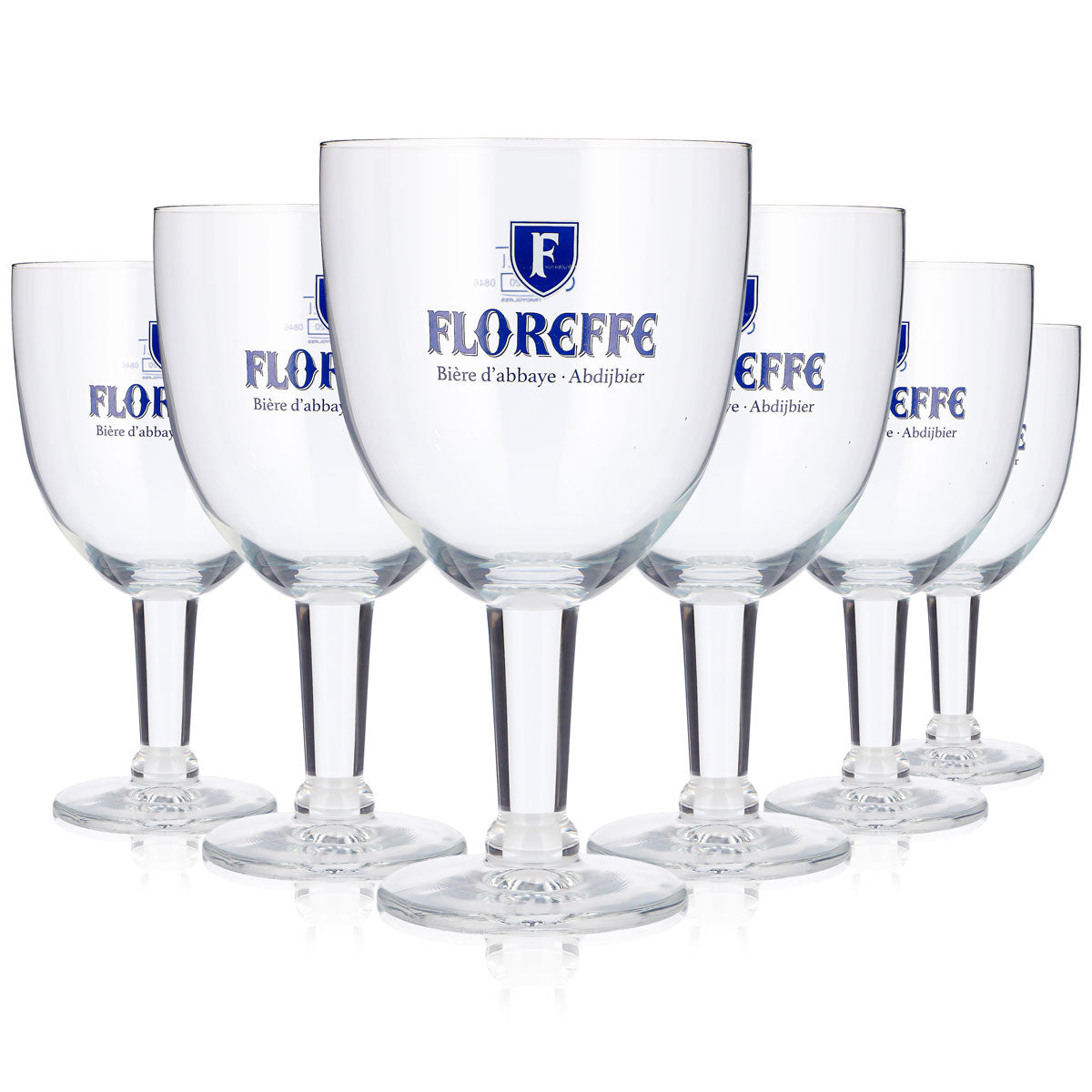 6 verres à bière Floreffe de 0,5 l, forme calice, logo Ritzenhoff bleu (lot de 6)