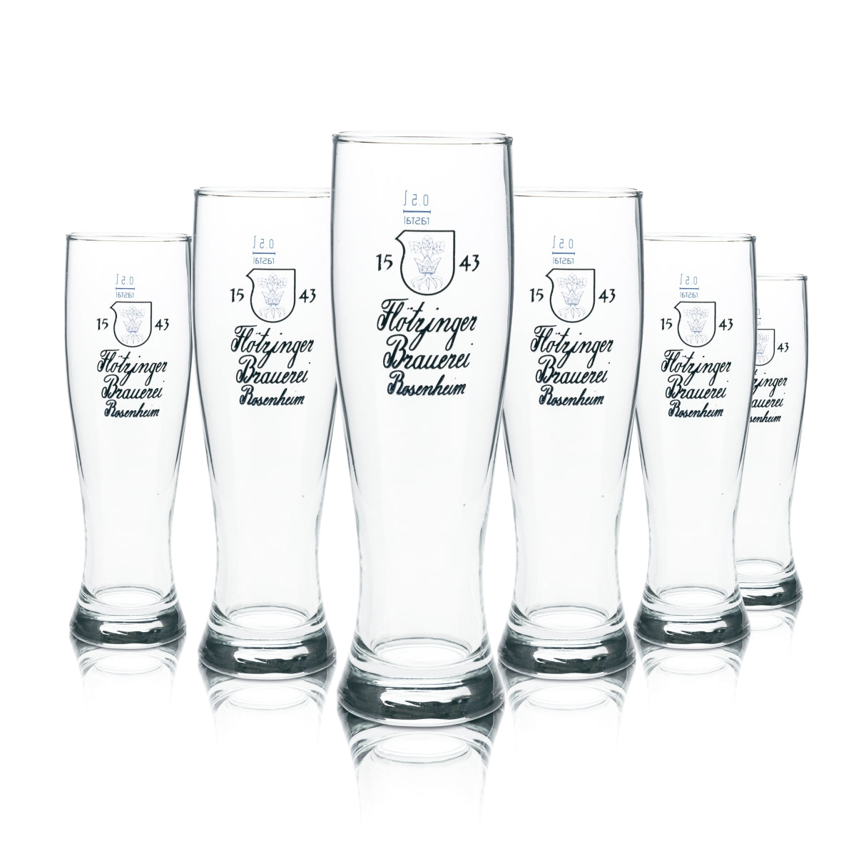 6 verres à bière blanche Flötzinger 0,5 l Hefe Weizen Verres Brasserie Bavière Bar gastronomique