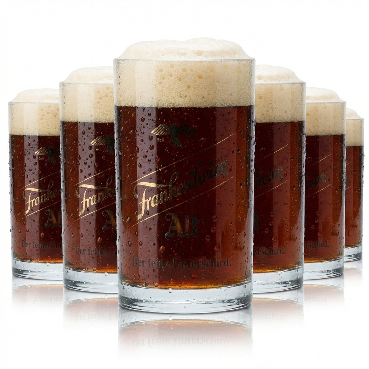 6 verres à bière Frankenheim 0,1 l, verre à bière Alt, verre à pied, calibré, pour la restauration, les bars et les cafés